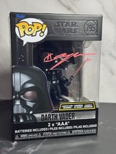 Signed (Authenticated) Hayden Christensen Darth Vader Funko Pop #795 COA WWOC picture