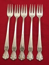 5-Cocktail Seafood Forks International SIGNATURE 1950 Mono S Silverplate picture