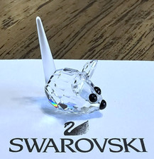 🐁 Swarovski Crystal (1) Tiny Baby Field Mouse Figurine, w/ Frosted Tail, & Logo picture