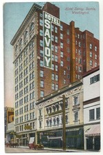 Seattle WA Hotel Savoy c1909 Postcard Washington picture