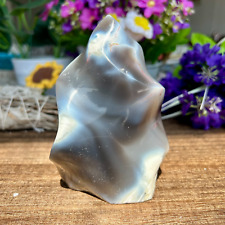 460g High Quality Natural Orca Agate Flame Reiki Stone Display Healing picture