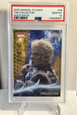 2025 Topps Chrome Marvel Studios Gold Wave Ref 38/50 The Collector #49 PSA 10 picture