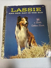 1972 10th LITTLE GOLDEN BOOK .39c LASSIE & HER DAY IN THE SUN-enitre book pics picture