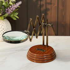 Antique Magnifying Glass W/Stand Vintage Desk Magnifier collectible for office picture