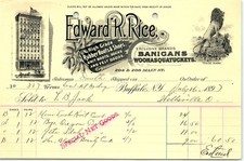 1897 Edward R. Rice Buffalo NY Boots & Shoes Billhead picture
