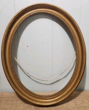 Vintage Oval Picture Frame Gold  Wood 23.5  X 20 For Image 20 X 16 picture