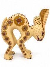 Jacobo & Maria Angeles Rabbit Alebrije Oaxaca Woodcarved Zapotec Figurine 2011 picture