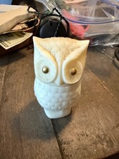 Vintage Avon Milk Glass Owl Figurine picture