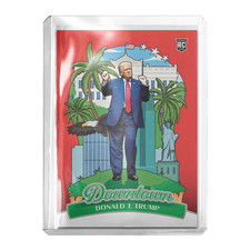 Custom President Donald Trump Red Wave Novelty Non Holo Downtown Card picture