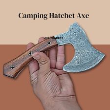 AX HANDMADE DAMASCUS SMALL AXE CAMPING HATCHET AXE WITH SHEATH 0222 picture