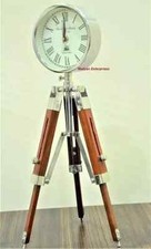 Wooden Tripod Clock Vintage Antique Oxford Table Clock Floor Stand Roman Clock picture