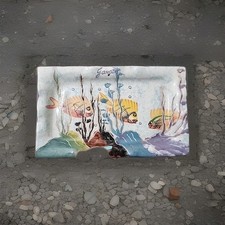 Beautiful And  Bright Handpainted Plate With Fish picture
