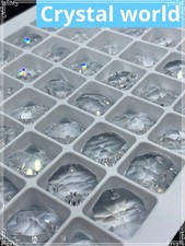 108pcs 16mm Octagon Crystal Bead Prisms Lot Chandelier Lamp Asfour 3 Hole pins picture