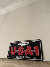 USA-1 license plates 12x6  MIRRORED CHROME or BLACK  picture