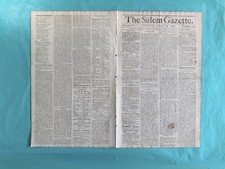 1791 Salem Gazette Aug 23  Supreme Court West v. Barnes JOHN CABOT HSE FOR SALE picture