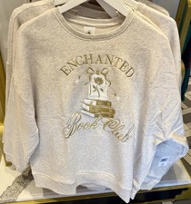 2026 Disney Parks Enchanted Book Club Sweatshirt XS Pullover Embroidered Belle picture