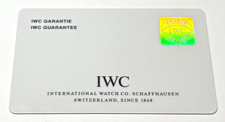 IWC IW378302 Portofino Warranty Certificate Guarantee 3 Serial Cert Authentic picture