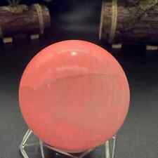 375g natural pink calcite quartz sphere crystal UV reactive ball healing picture