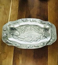 1986 Vintage Arthur Court Wonders Of  The Water Sea Creatures Fish Platter 22” picture