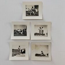 Vintage Candid Snapshot B&W Photos Young Men Football 1930s College NFL? picture