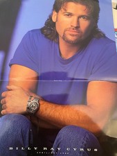 Billy Ray Cyrus, Two Page Vintage Centerfold Poster picture