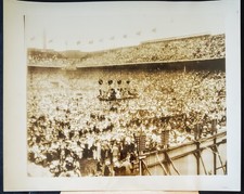 1936 US President Franklin D Roosevelt Speech Chicago Crowd 8x10 Photograph picture