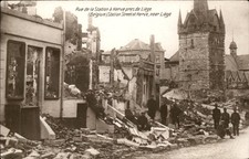 Herve Belgium WWI Street Ruins Edition Belgica c1910s Real Photo Postcard bhn picture