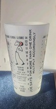 Vintage 1950s Cocktail Martini Shaker Barware Mixing Recipe Glass 
