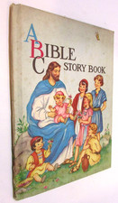 Old 1948 ABC Bible Story Book C.R. Gibson Norwalk CT USA Illustrated Vintage hc picture
