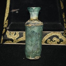 Genuine Ancient Roman Glass Bottle Container Circa 1st Century AD picture