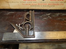 Vintage Union Tool Co Orange Mass USA 12” Combination Square  amber carp on rule picture