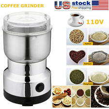 Portable Electric Coffee Grinder Beans Nut Grind Spice Crusher Mill Blender Cafe picture