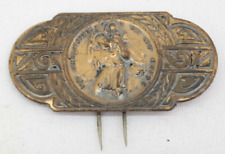 Vintage St Christopher Visor Pin 'St Christopher Be My Guide' Pin     TF picture