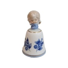 Little Angel Bell With Blue Flowers 4 1/2