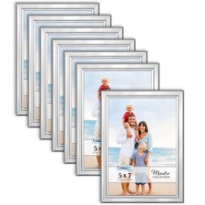 Icona Bay 5x7 Picture Frames Set (Silver, 12 Pack), Classy 5x7, Silver picture
