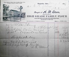 1899 A.R. Elson Magnolia Flouring Mill Receipt to C.H. Ehlers Zoar Station OH picture