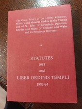 Statutes Liber Ordinis Templi  The Great Priory  Freemasonry masonic/513 picture