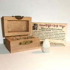 Civil War Bullet Battle of Fredericksburg with Chest, Information Card and COA picture