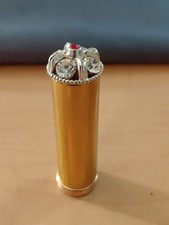 Vintage 1950s Revlon Futurama Jeweled Crown Lipstick Case Refillable #503 Vtg picture