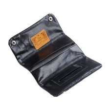 Leather Tobacco Pouch Rolling Tobacco Storage Bag Portable Smoking Case Black picture