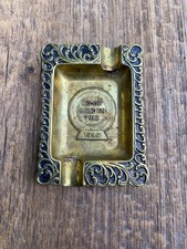 Vintage 1959 CO-OP Golden Tire Brass Automotive Tire Advertising Ashtray picture