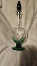 rare decanter, Beautiful Green Accents, Tall picture
