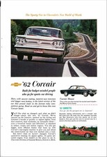 1962 Chevrolet with CORVETTE & Corvair PRINT AD picture