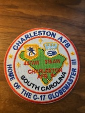 USAF PATCH, CHARLESTON AFB, SO. CAROLINA, HOME OF THE C-17   Y picture