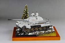 1/35 King Tiger Tiger II 314 Winter Diorama Built Painted Model Metal Barrel picture