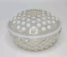 Vintage Fenton Clear Opalescent Hobnail Glass 4