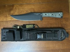 TOPS Prather War Bowie Fixed Blade Knife - Black 1095 Steel picture