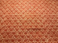Vintage 1996 Scalamandre Medium Weight Cotton Printed Fabric Timur Red BTY picture