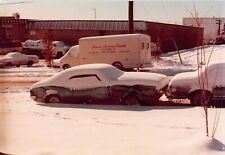 Vintage 70's Color Photo Rockville Maryland Wooden Houses Snow Winter Cars #2 picture