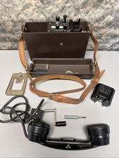 ERICSSON Military Vintage Field Bakelite Crank Phone Sweden Army Radio A-24 picture